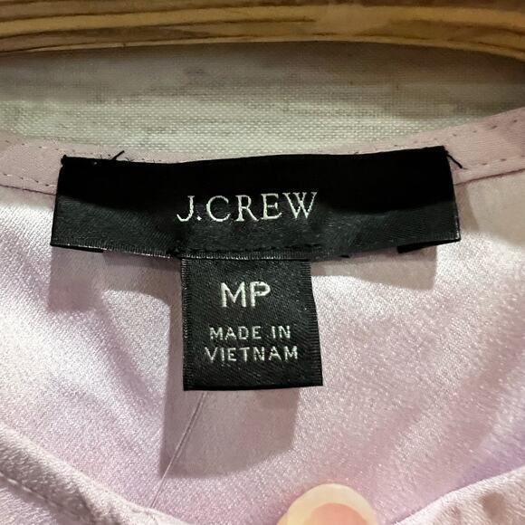 J.Crew Womens Blouse Pink Size MP Keyhole  Workwear Career Business - Picture 3 of 5
